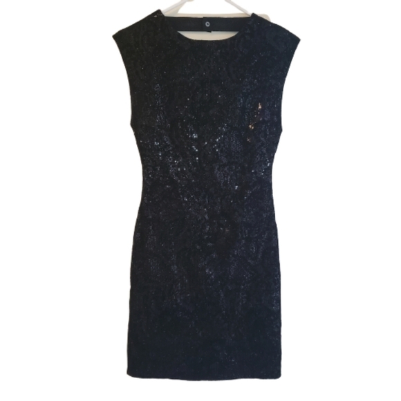 Alice + Olivia Sequin and Velvet Mini Dress - Picture 2 of 8